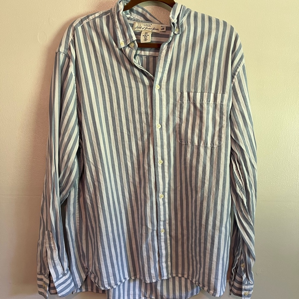 Men’s Striped Button Down Shirt